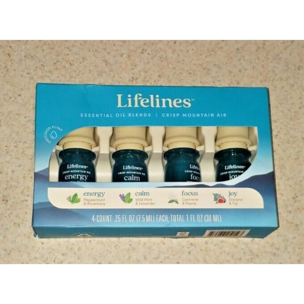 Lifelines Crisp Mountain Air Essential Oil Blends Energy Calm Focus Joy nib